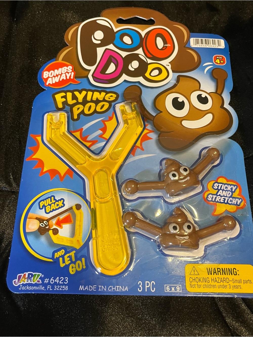 Flying Poo Kids Toy - Slingshot Toy Brown & Yellow